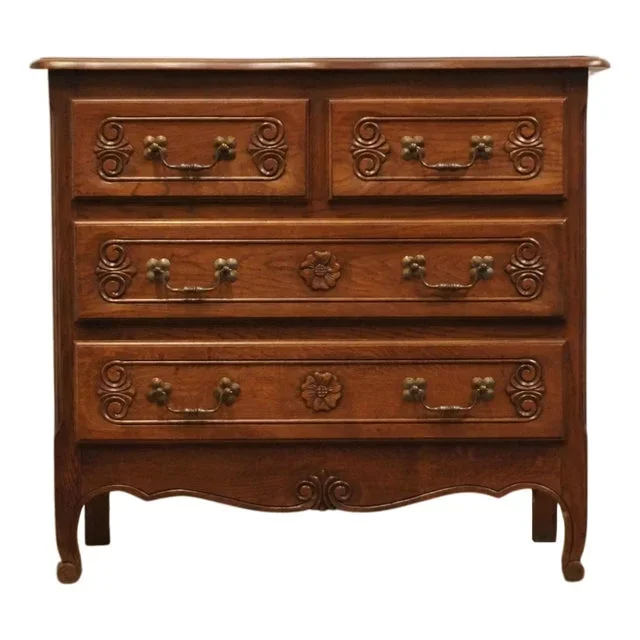 Vintage Antique Banded Walnut Country French 39″ Bachelor’s Chest