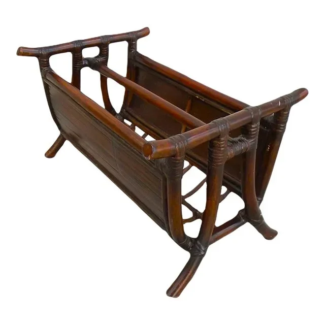 Vintage Bamboo Magazine Rack