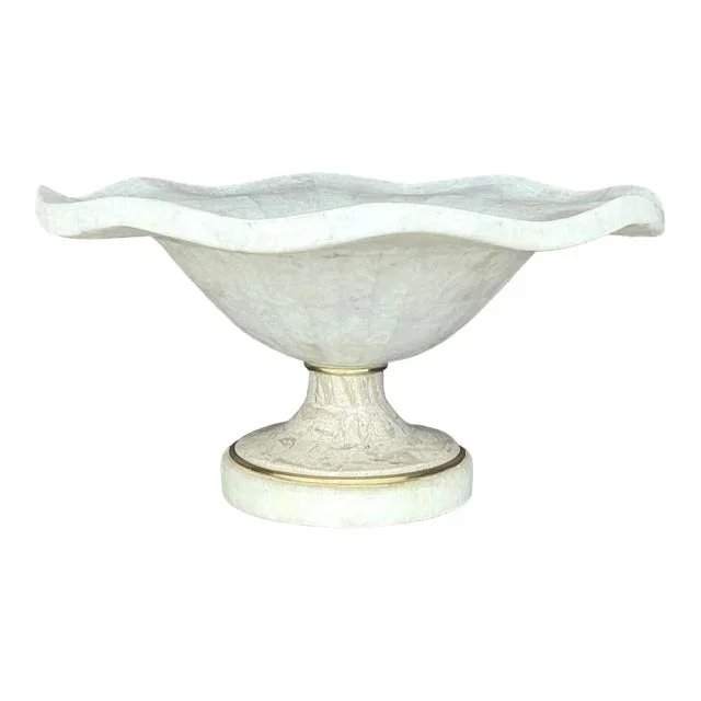 Vintage Boho Tessellated Stone Ruffle Bowl