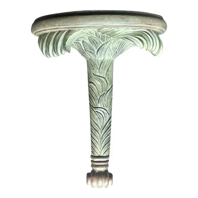 Vintage Coastal Carved Palm Frond Bracket