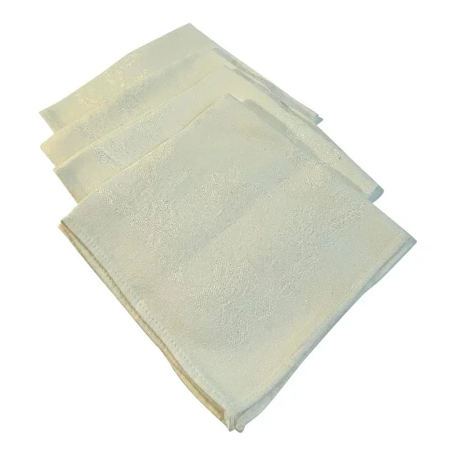 Vintage Damask Cocktail Napkins – Set of 4