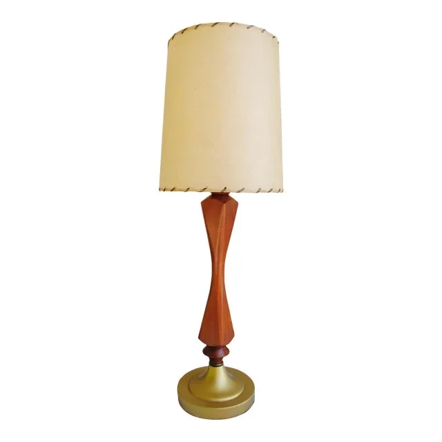 Vintage Danish Modern Table Lamp With Shade