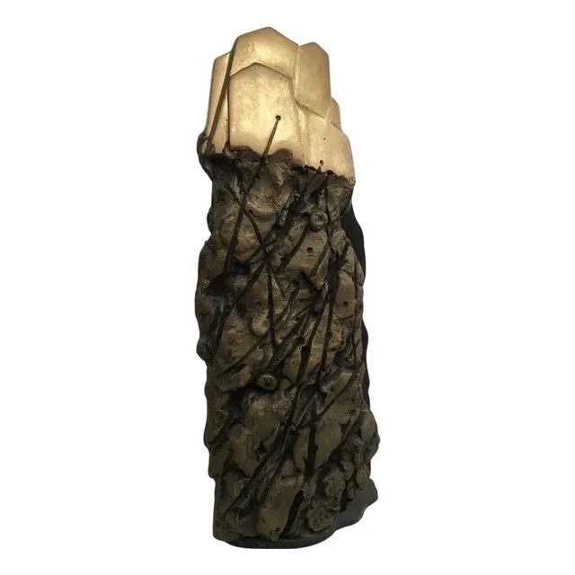 Vintage Italian Abstract Bronze Sculpture, 1979