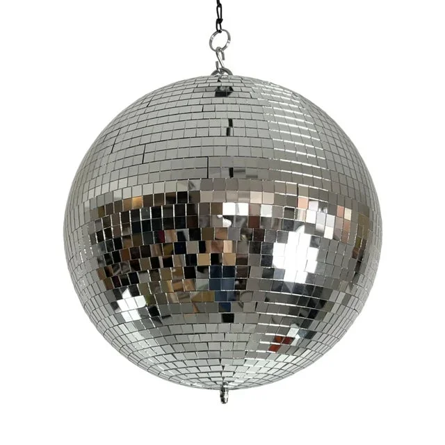 Vintage Mosaic Glass Disco Ball with Rotor, 1980s