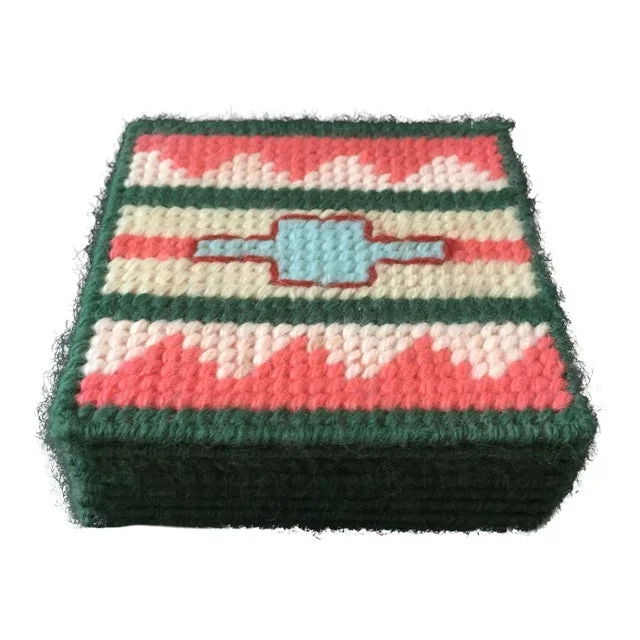 Vintage Navajo Woven Wool Coasters – Set of 8