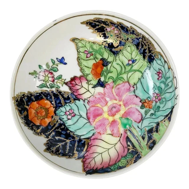 Vintage Porcelain Tobacco Leaf Motif Dish