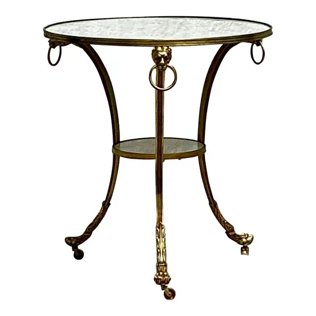 Vintage Regency Marble Top Gueridon Table