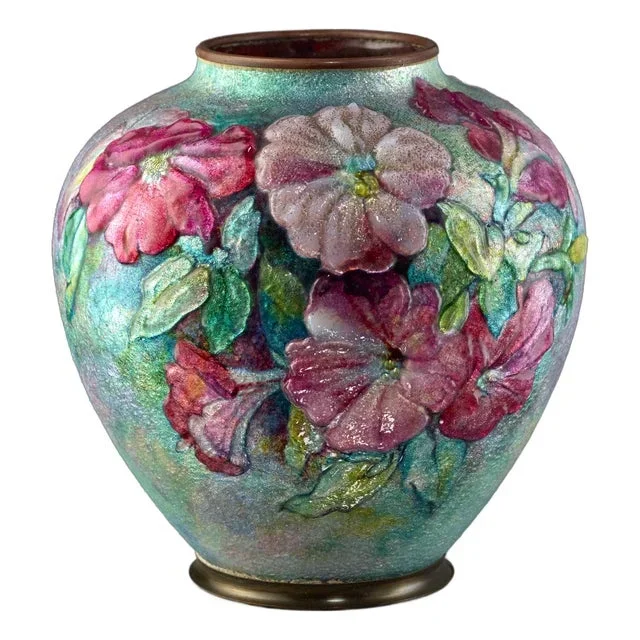 Vintage Vase in Enamel, 1930