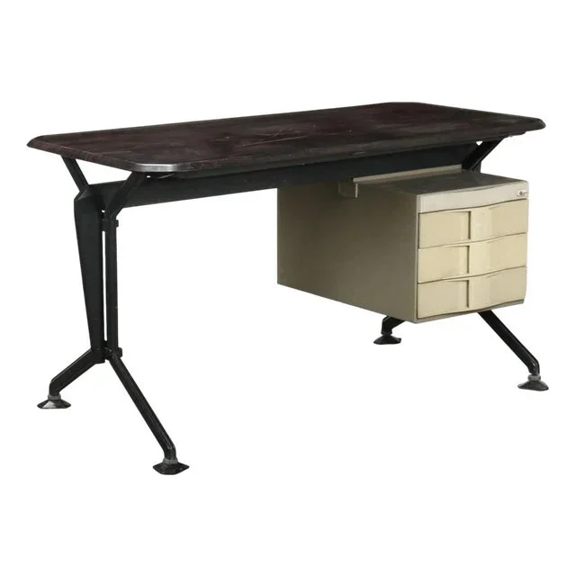 Vintage Writing Desk by Olivetti Arco for BBPR, Italy, 1970s