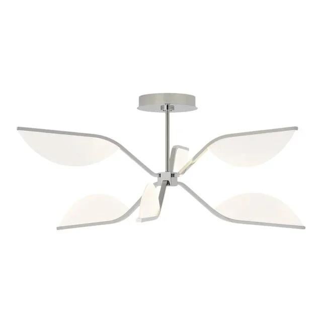 Visual Comfort Modern Belterra 30 Flushmount and Chandelier LED Polished Nickel