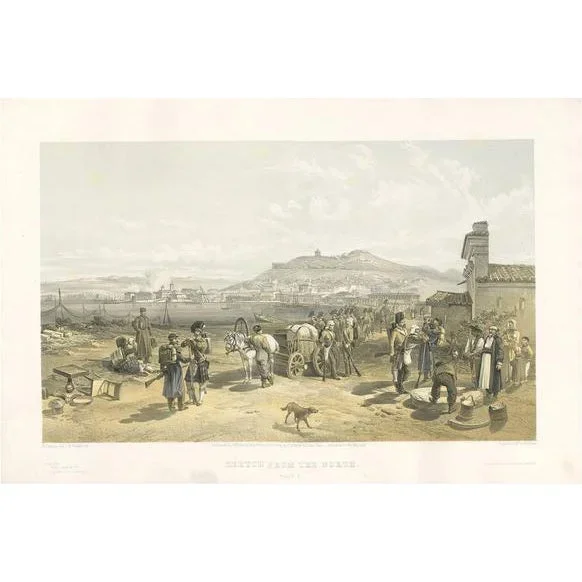 W. Simpson, View of Kertch, Crimean War, 1855, Print