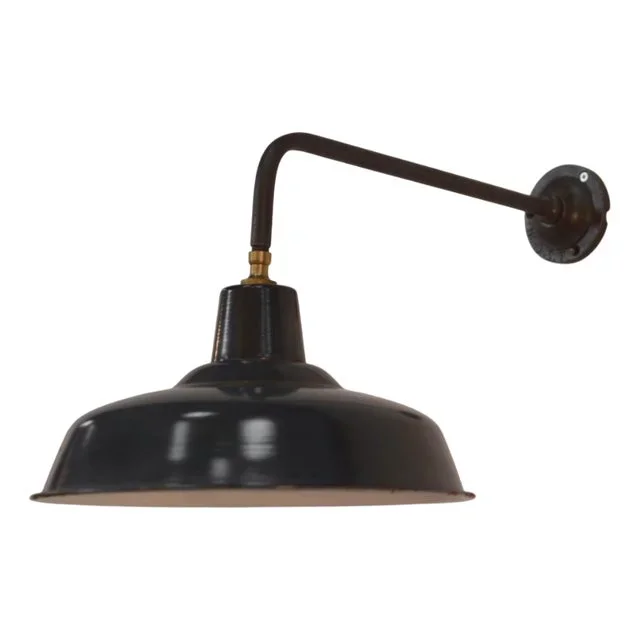 Wall Bracket in Cast Iron and Enamelled Globe, 1950’s, 1960s=G