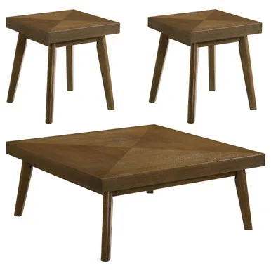 Westerly 3-piece Square Coffee and End Table Set Walnut / CS-707798-S3