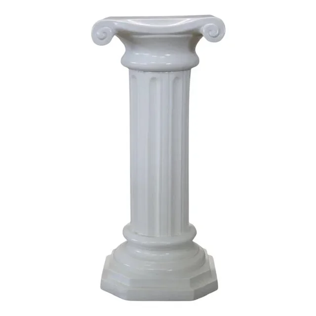 White Ceramic Column by Bassano