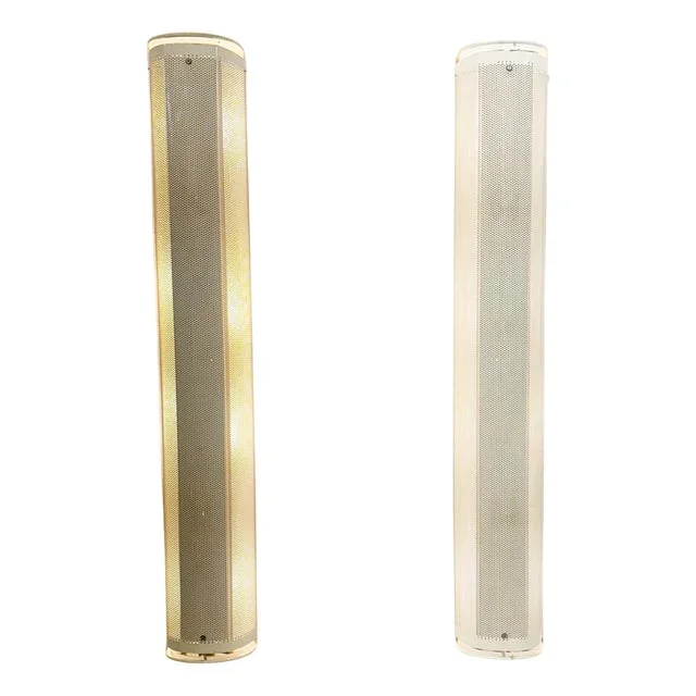White Perforated Metal Wall Lights, 1980, Set of 2