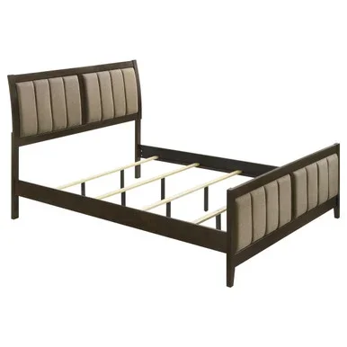 Wilkes 51-inch Upholstered California King Bed Dark Cocoa / CS-224421KW