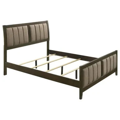 Wilkes 51-inch Upholstered Full Bed Dark Cocoa / CS-224421F