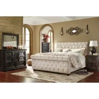 Willenburg – Linen – King Upholstered Bed