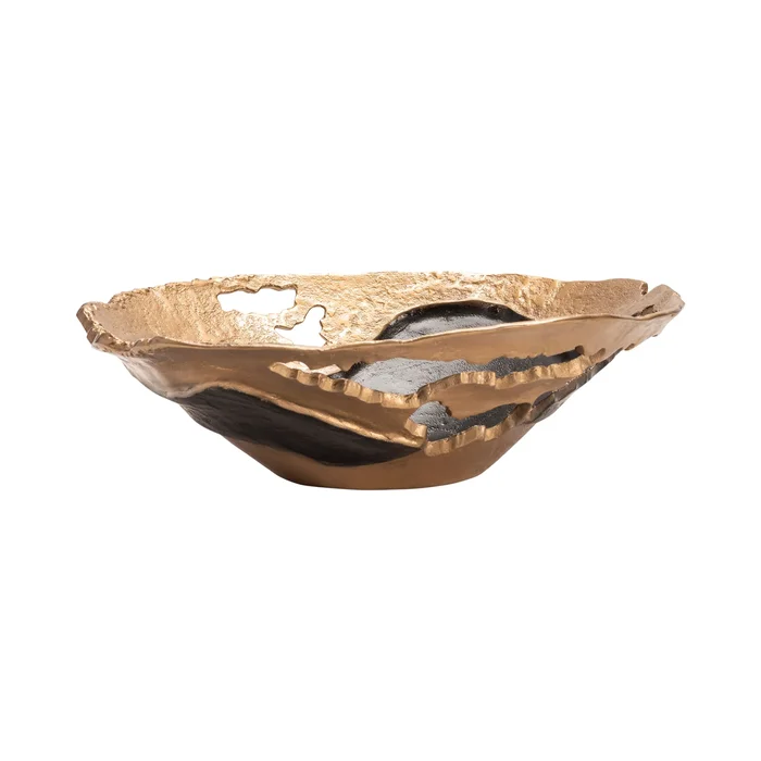 Willow Gold Larger Pierced Bowl CVTZNP002 by Crestview Collection at Old Brick Furniture & Mattress Co.