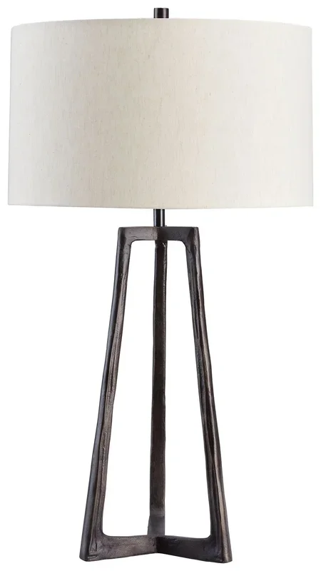 Wynlett – Light Gray – Metal Table Lamp (1/cn)