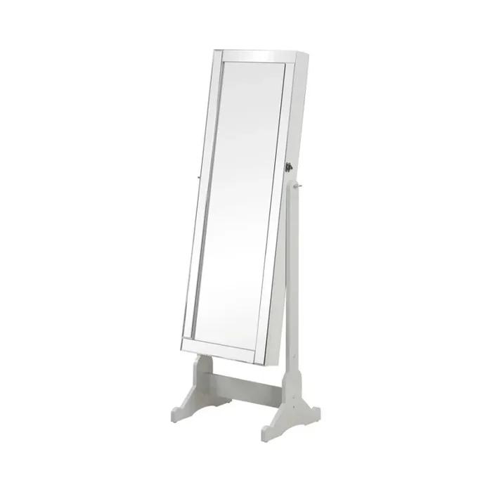 Yvonne – Cheval Mirror With Jewelry Storage – Dove Gray