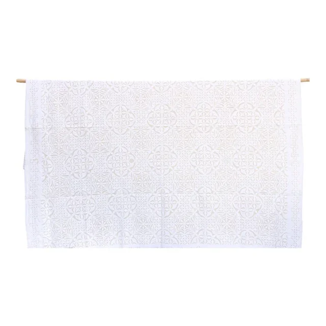 Zinnia Sprial Artisan Applique Bedcover