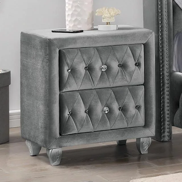 ZOHAR Night Stand, Gray