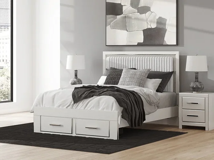 Zuraleus Queen Upholstered Panel Storage Bed
